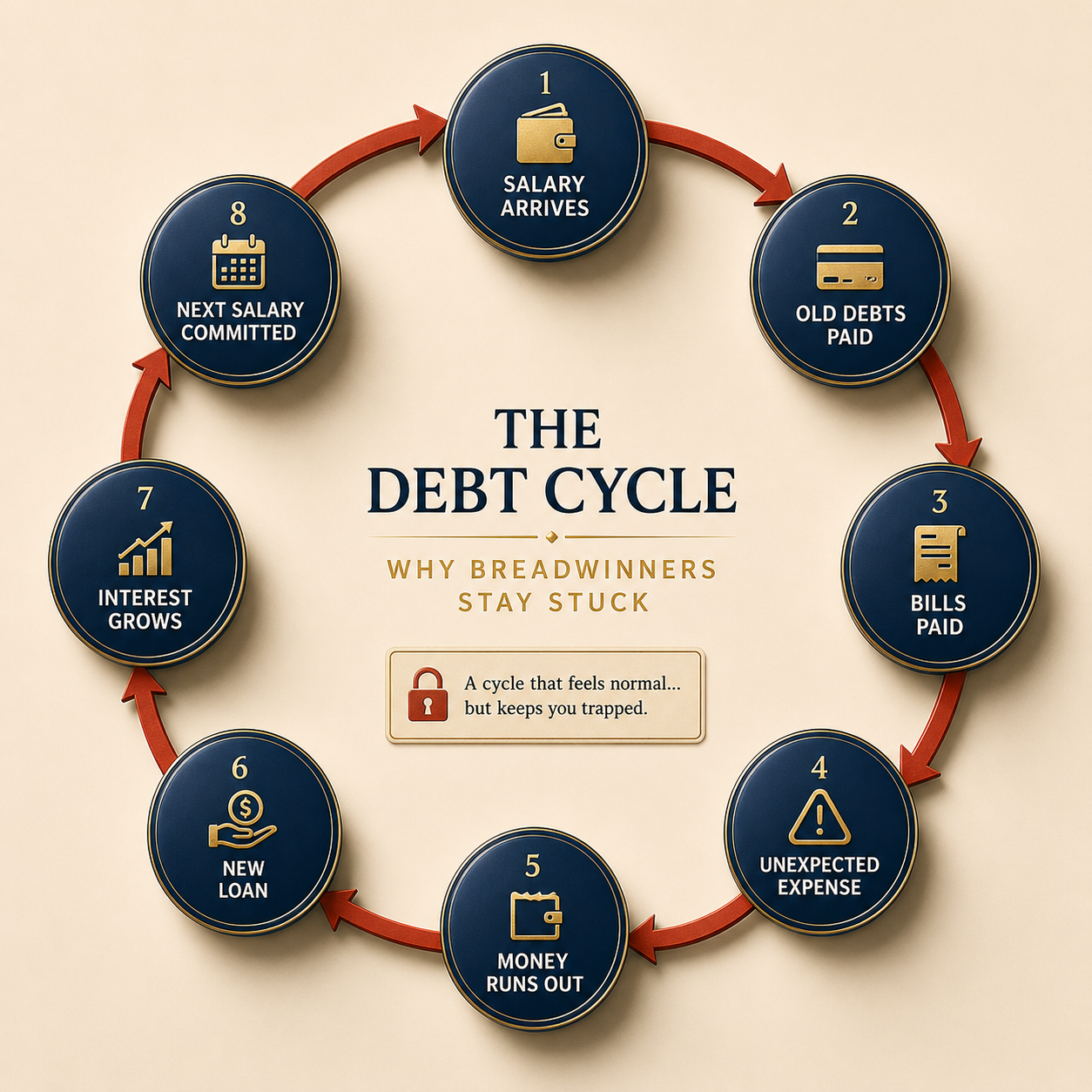The salary trap cycle diagram