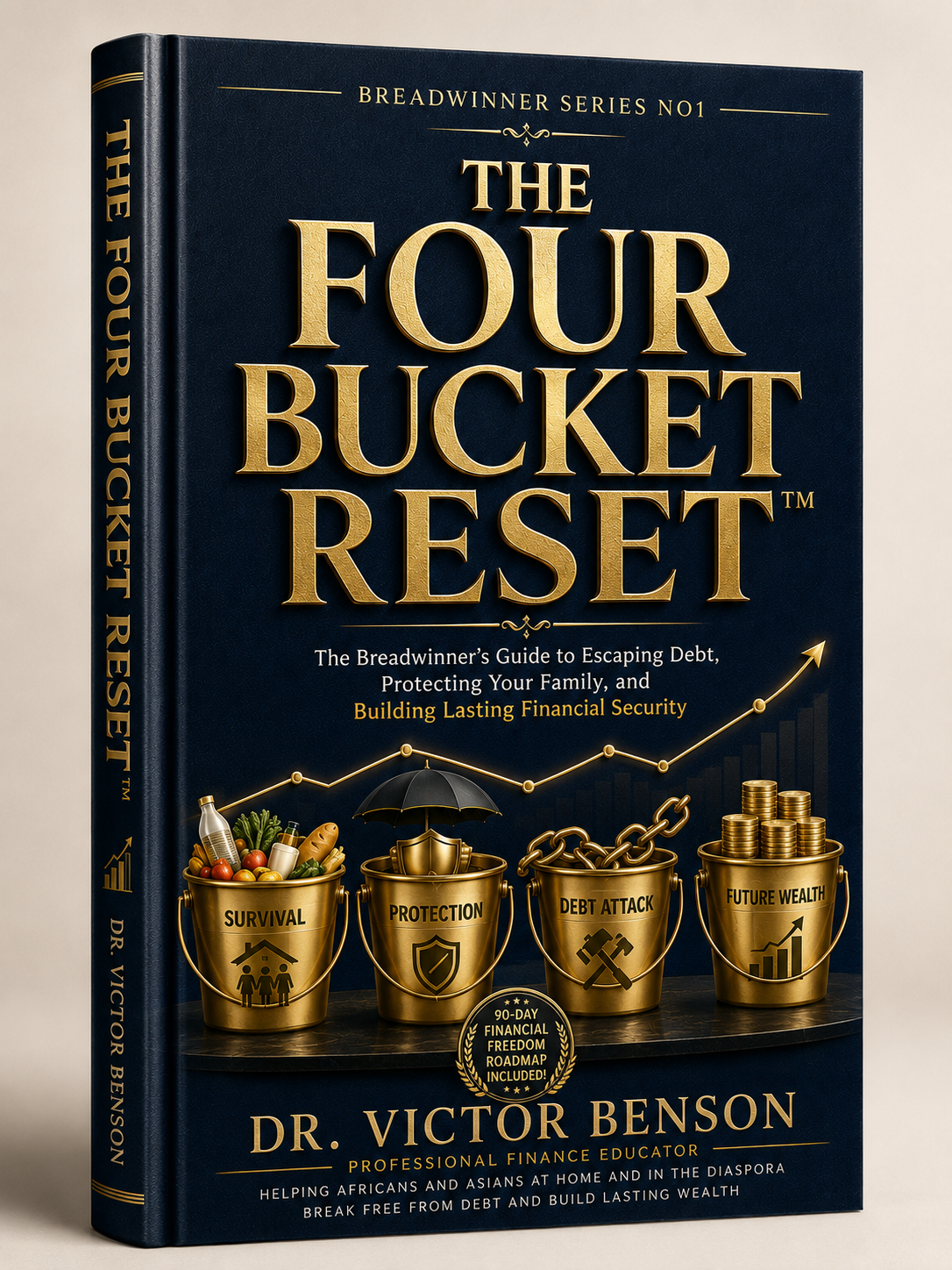 The Four Bucket Reset book 3D mockup